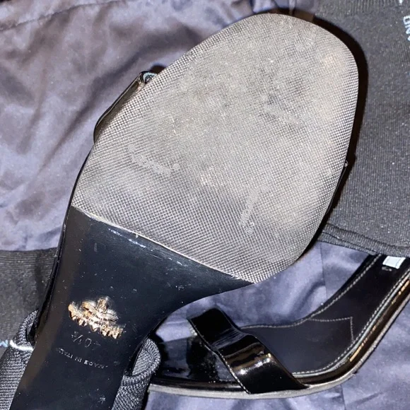 Prada Prada D'Orsay Black Stretch Sandal - Picture 8 of 8